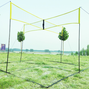 Outdoor Portable 4 Way Volleyball Cross Training Net Set
