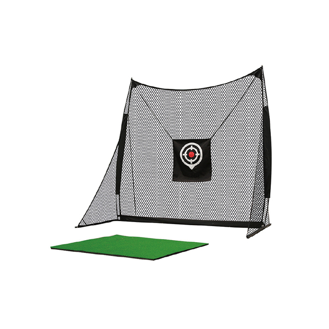 Golf Practice Net with Hitting Mat And Side Barriers for Backyard