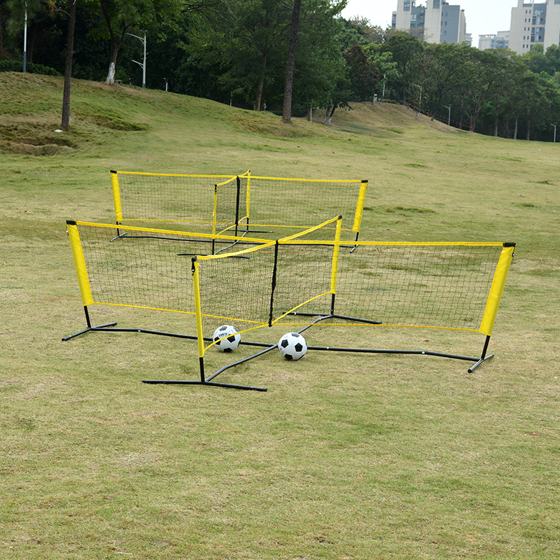 Four Cross Square Net Set for Football Training